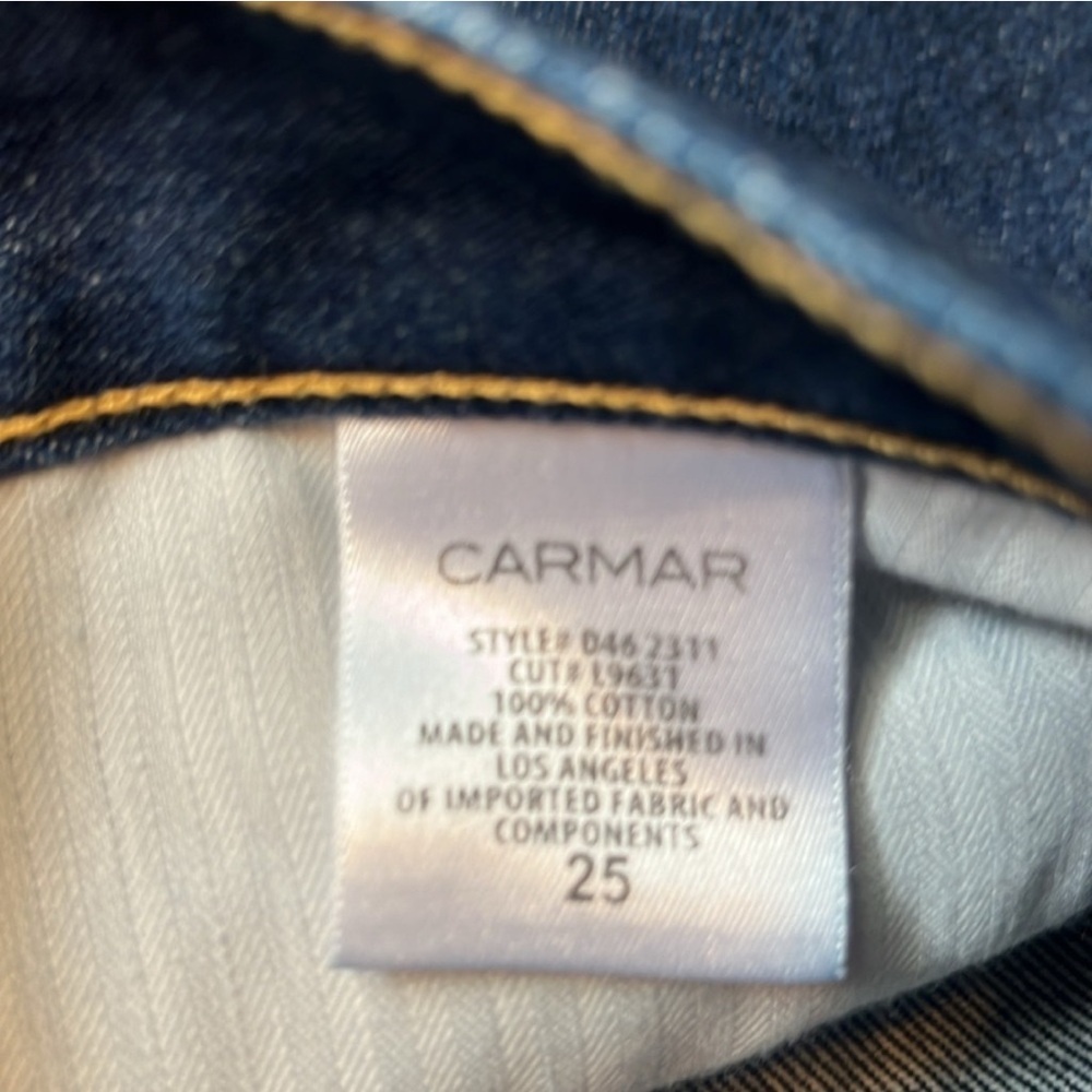 CARMAR Los Angeles Beatrice Skirt denim zipper mini skirt, size 25/0. Blue - Picture 5 of 8